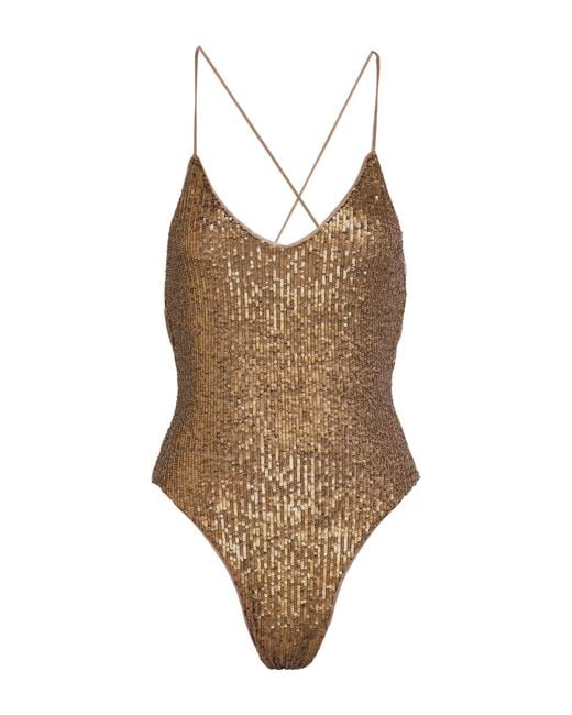 Norma Kamali Brown Bodysuit Polyester, Eco Polyester