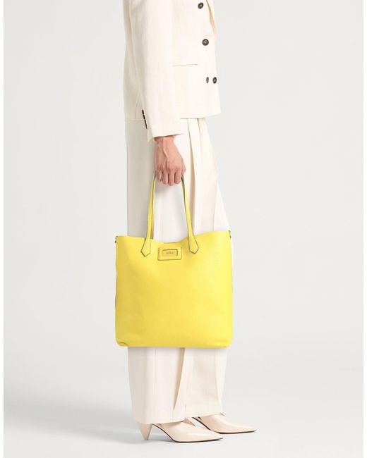 Hogan Yellow Handbag Leather