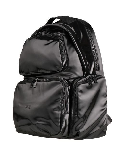 Y-3 Black Backpack Polyurethane for men