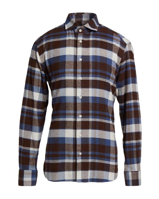 BASTONCINO Blue Shirt Cotton for men