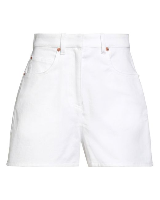 Valentino Garavani White Denim Shorts Cotton