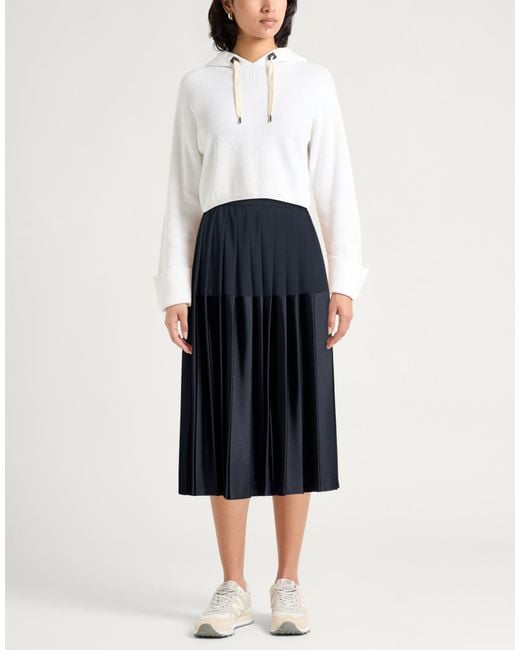Sandro Blue Midi Skirt Polyester