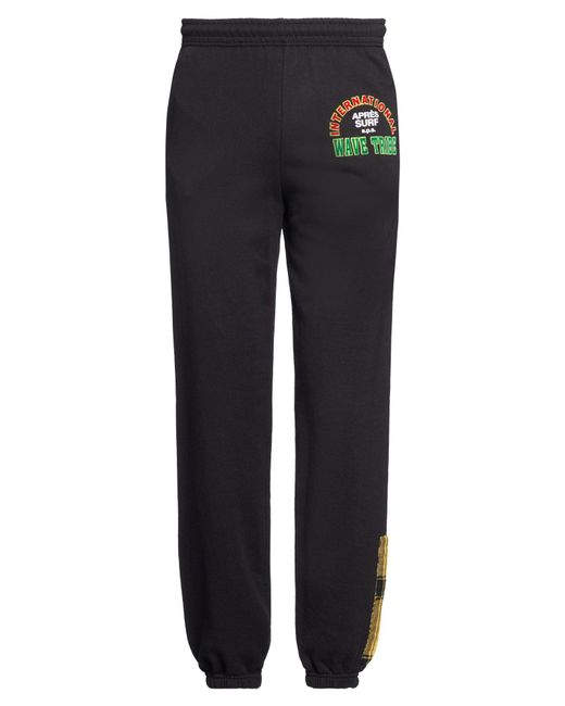 APRÈS SURF Black Pants Cotton, Polyester for men