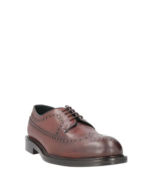 RICHARD OWE'N Brown Lace-Up Shoes Leather for men