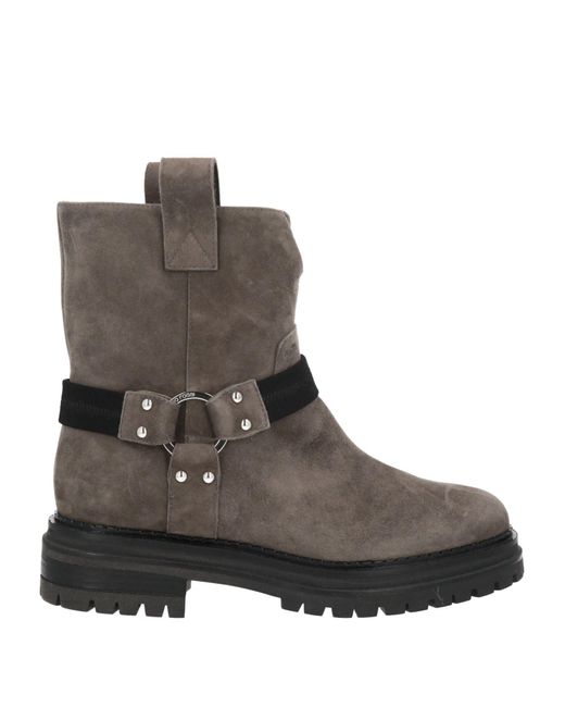 Sergio Rossi Women's Brown Ankle Boots Leather