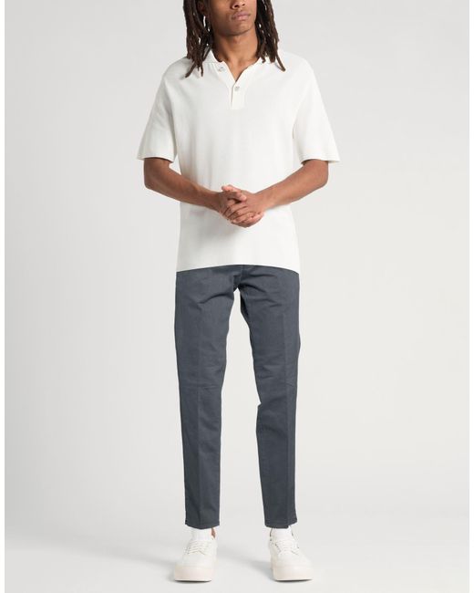 Michael Coal Blue Pants Cotton, Elastane for men