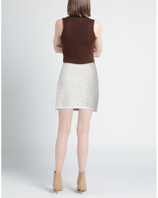Alessandra Rich Gray Mini Skirt