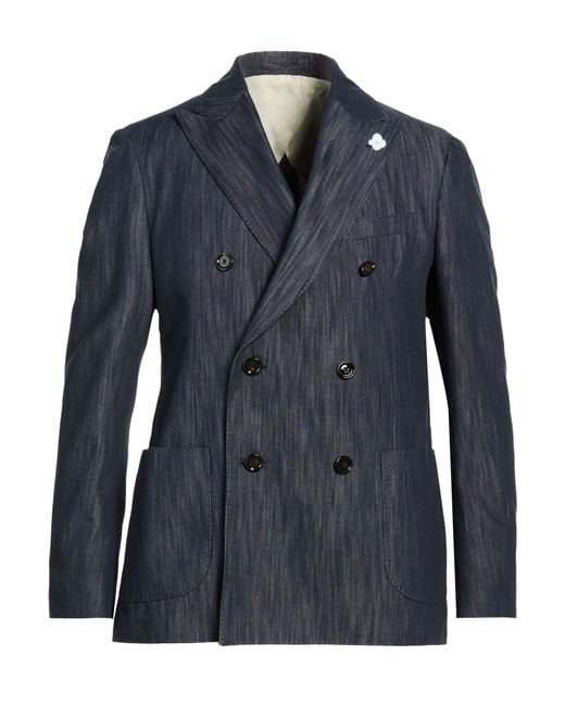 Lardini Blue Blazer Cotton for men