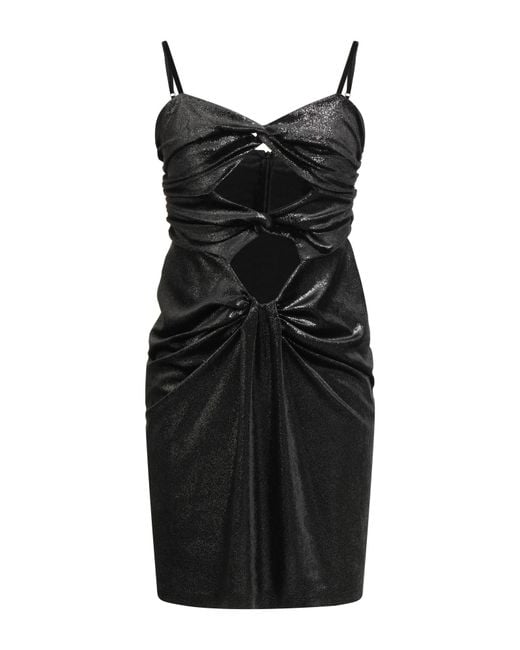 ViCOLO Black Charcoal Mini Dress Polyester, Elastane