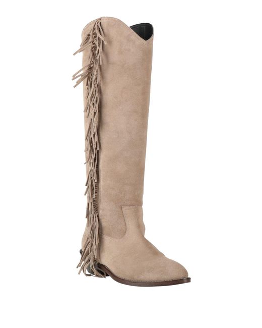 Grey Mer White Boot Leather