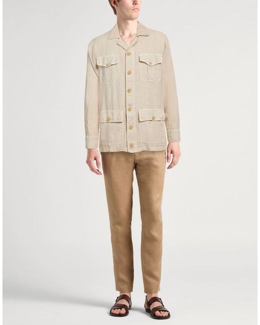 120% Lino Natural Shirt Linen for men