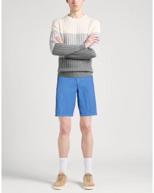 120% Lino Blue Shorts & Bermuda Shorts for men
