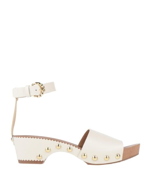 Ulla Johnson Natural Ivory Sandals Leather