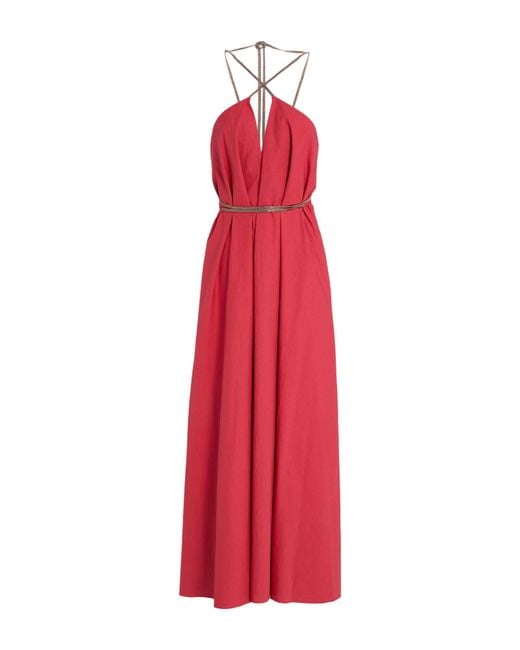 Brunello Cucinelli Red Maxi Dress