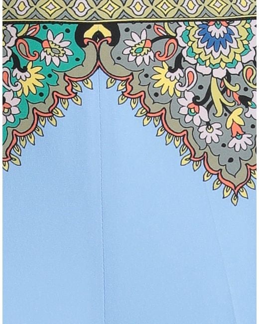 Etro Blue Pants Silk