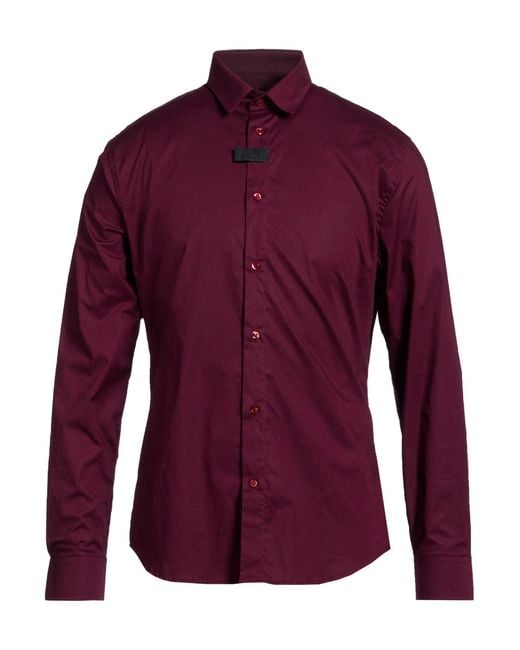 Bikkembergs Purple Shirt Cotton, Elastic Fibres for men