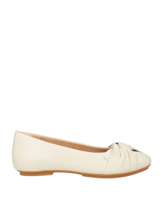 Fitflop Natural Ballet Flats Leather