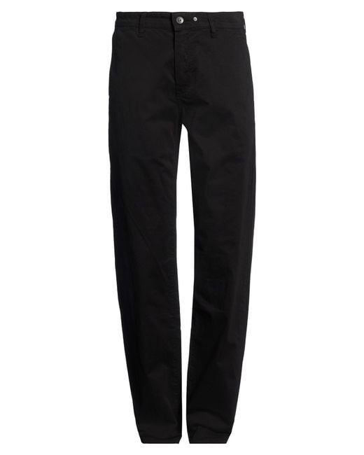 Rag & Bone Black Pants Cotton, Elastane for men
