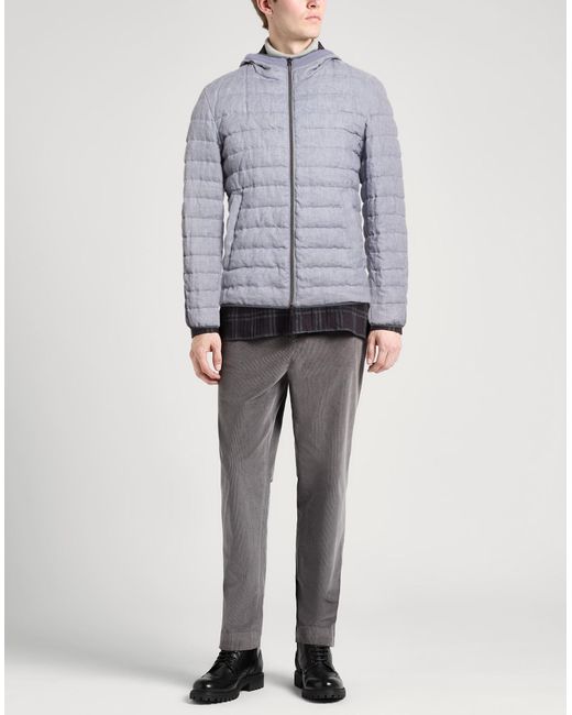 Herno Blue Puffer Linen for men