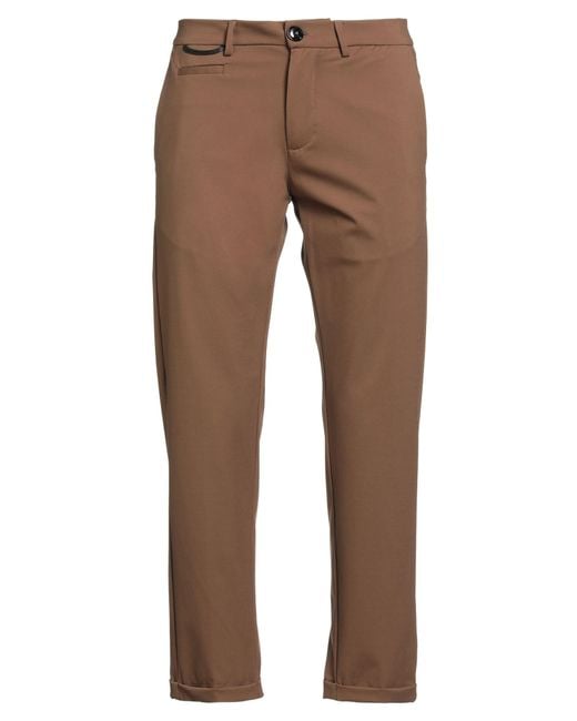 PMDS PREMIUM MOOD DENIM SUPERIOR Brown Pants Polyamide, Elastane for men