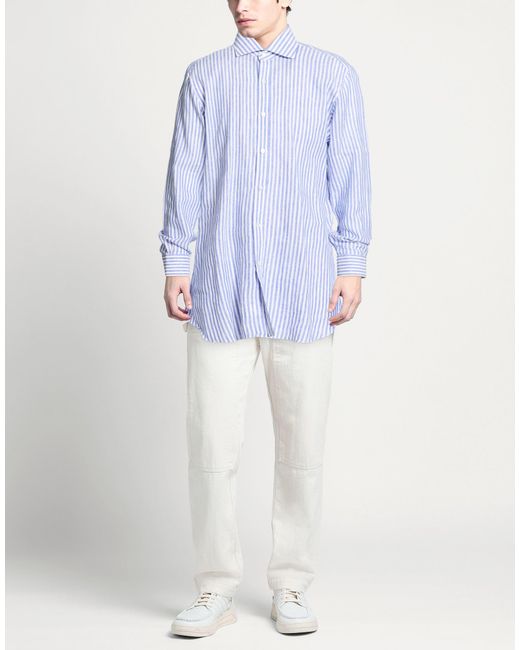 Buonamassa Blue Shirt Linen for men
