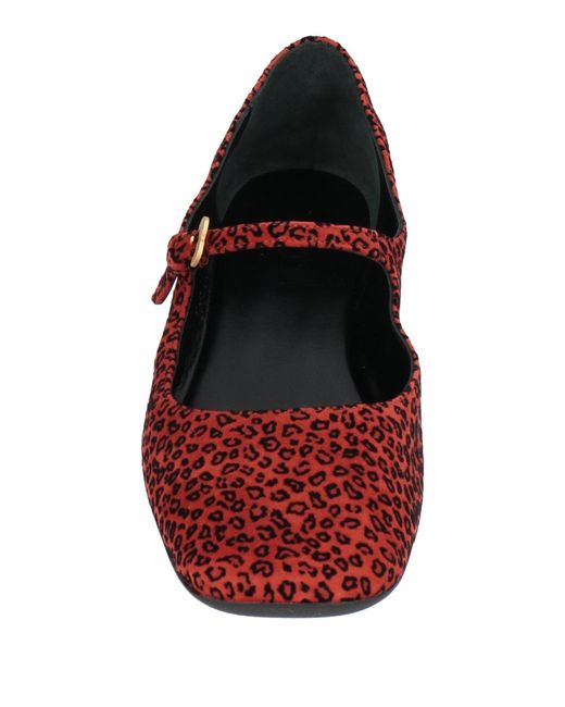 A.Bocca Red Ballet Flats