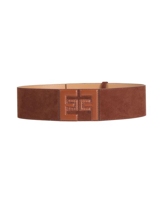 Elisabetta Franchi Brown Belt Textile Fibers
