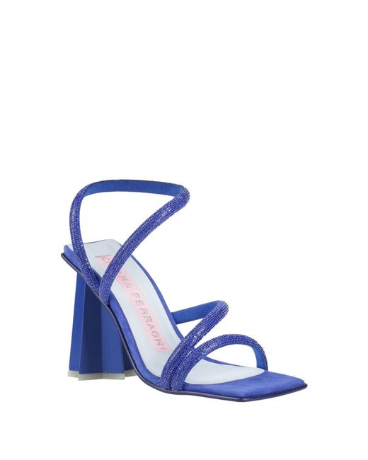 Chiara Ferragni Blue Embellished Ankle-Strap Sandals
