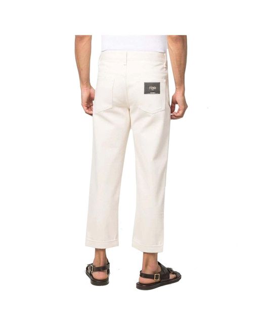 Pantalon en jean Fendi pour homme en coloris White