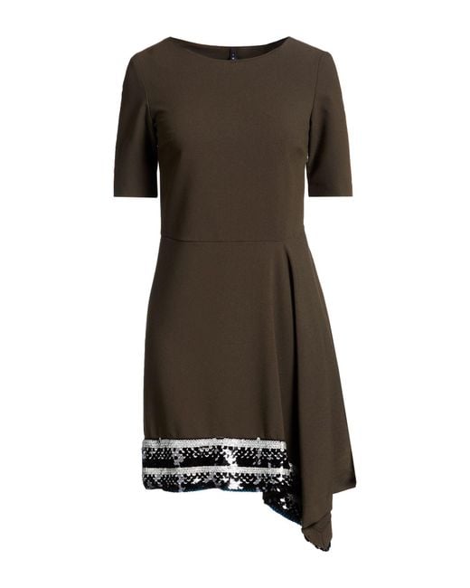 Imperial Green Mini Dress Polyester, Viscose, Elastane