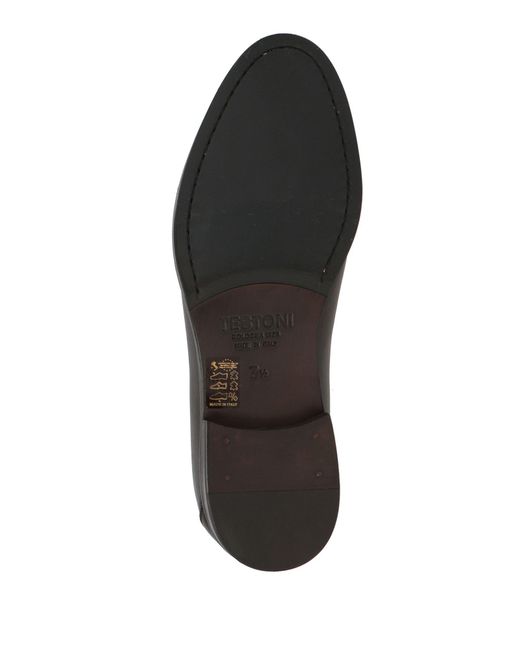 Testoni Black Loafers Leather for men