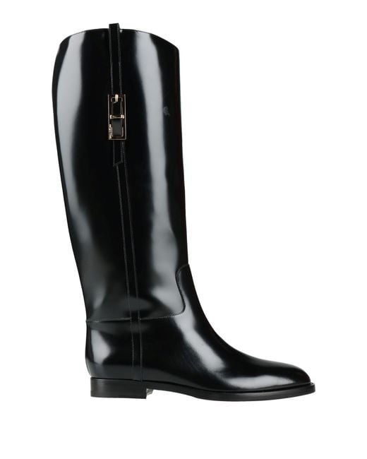 Sergio Rossi Black Boot Leather