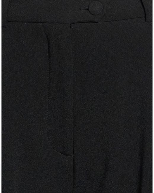 Emporio Armani Black Pants Polyester, Elastane