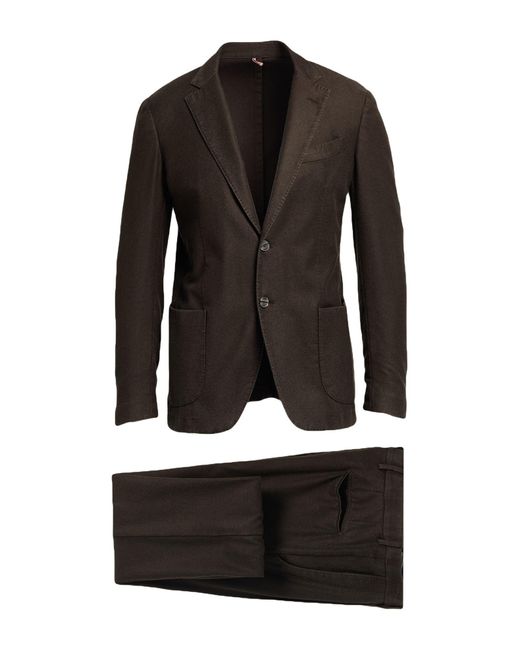 Santaniello Black Suit Wool for men