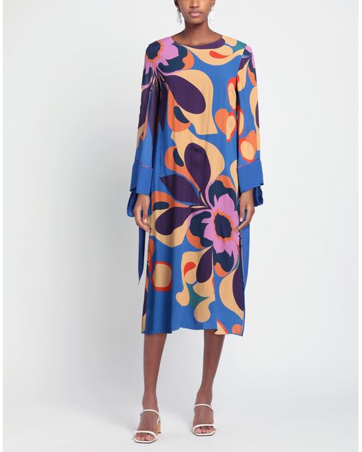 Borgo De Nor Women's Blue Midi Dress Viscose