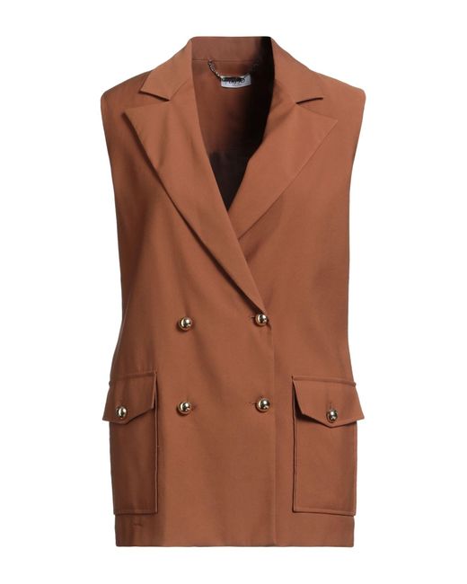 Liu Jo Brown Blazer Viscose, Polyester