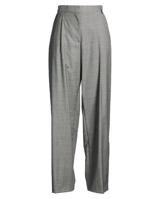 Officine Generale Gray Pants Virgin Wool