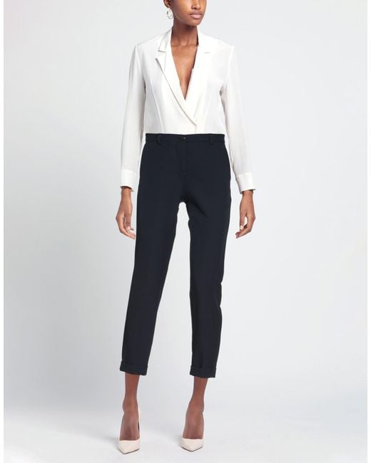 19.70 Nineteen Seventy Blue Pants Polyester, Elastane