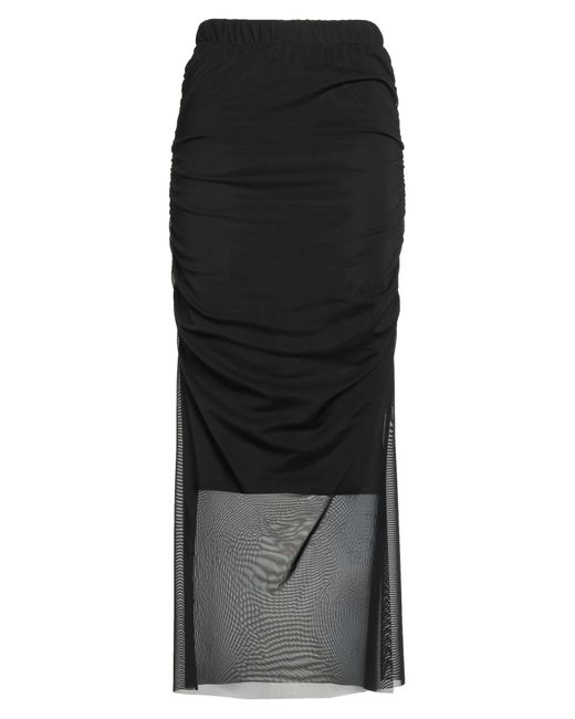 Motel Black Maxi Skirt Polyester, Elastane