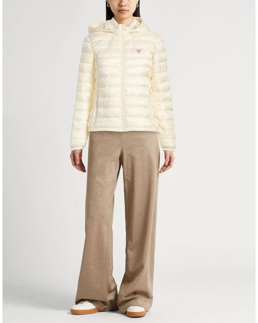 Guess Natural Ivory Puffer Polyamide