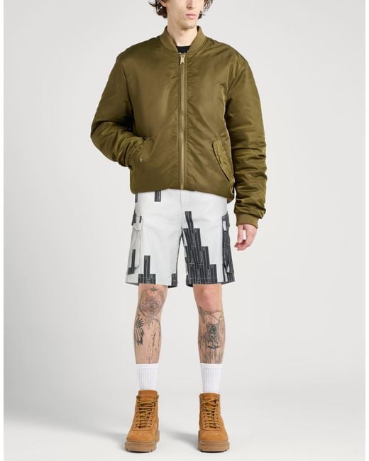 A_COLD_WALL* Gray Shorts & Bermuda Shorts Cotton, Elastane for men