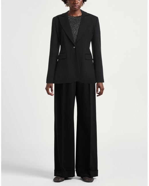 Liu Jo Black Blazer Viscose, Polyamide, Elastane