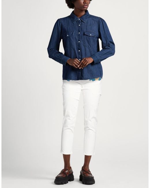 Jacob Cohen White Ivory Jeans Cotton, Elastane