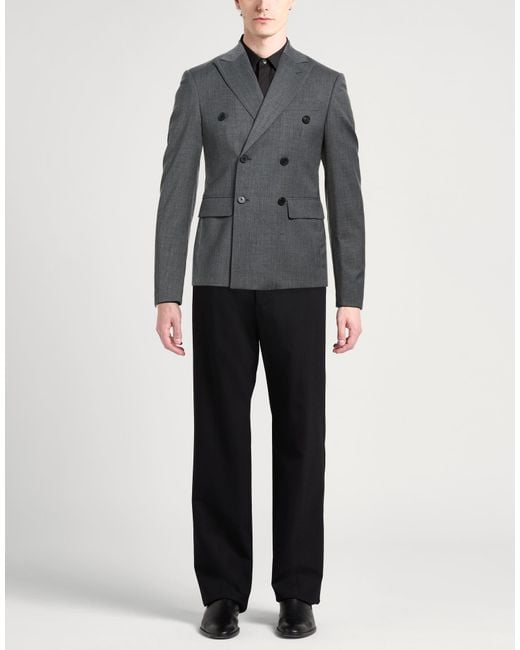 Amaranto Black Blazer Polyester, Virgin Wool, Elastane for men