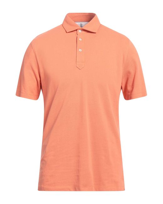 Brunello Cucinelli Orange Polo Shirt for men
