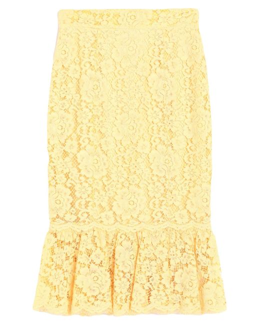 Dolce & Gabbana Yellow Midi-Rock