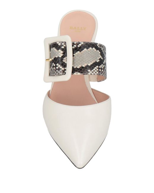 Bally White Mules & Clogs