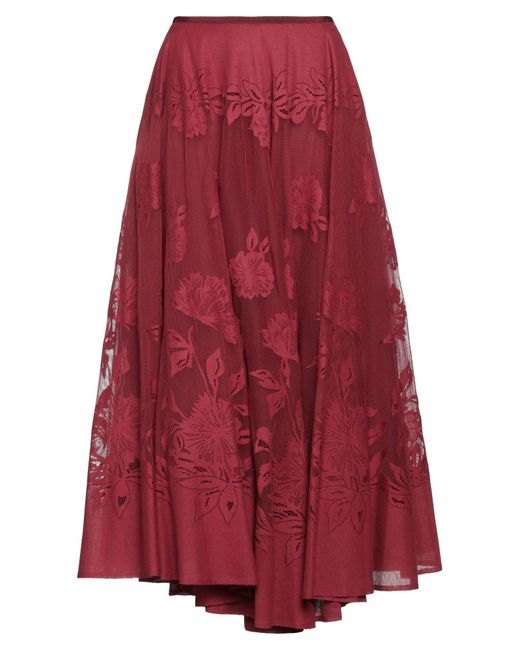 Giambattista Valli Red Maxi Skirt