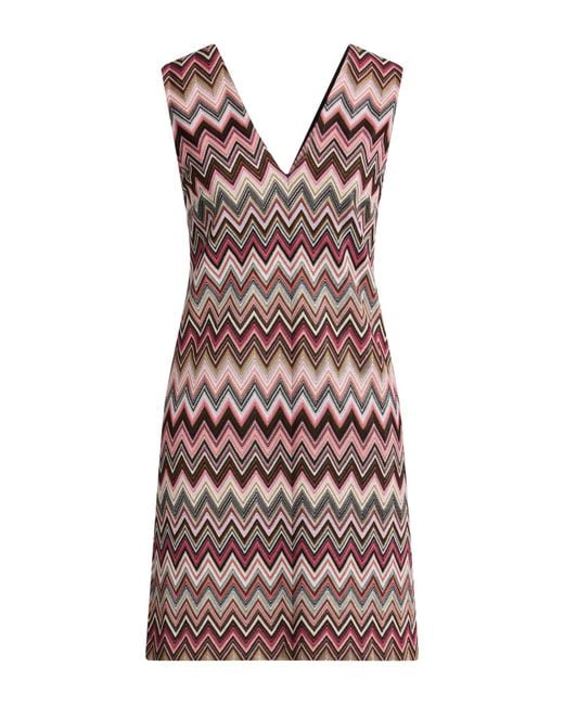 Missoni Purple Mini Dress Cotton, Viscose