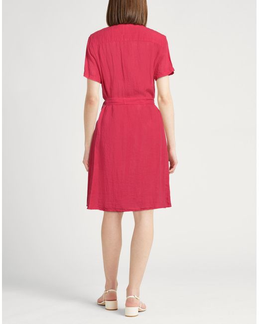 120% Lino Red Midi-Kleid